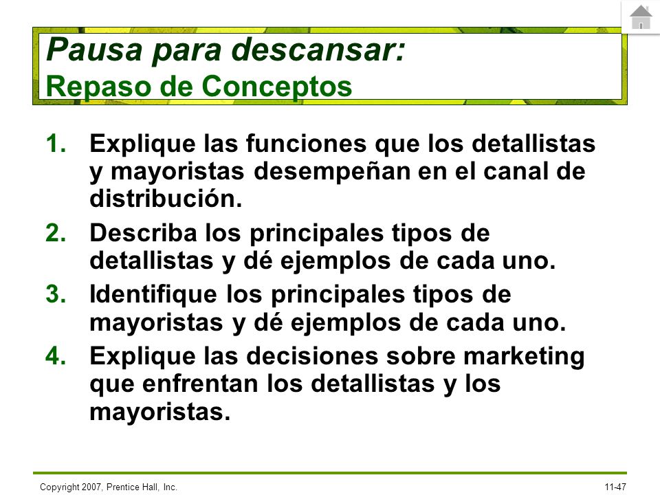 4/28/2017 Explique las funciones que los detallistas y mayoristas desempeñan en el canal de distribución.