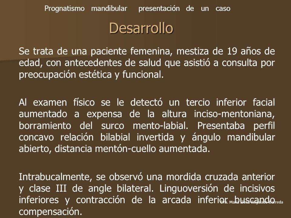 Prognatismo mandibular presentación de un caso