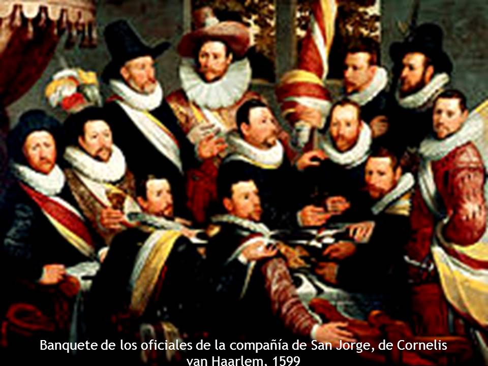 Banquete de los oficiales de la compañía de San Jorge, de Cornelis van Haarlem, 1599