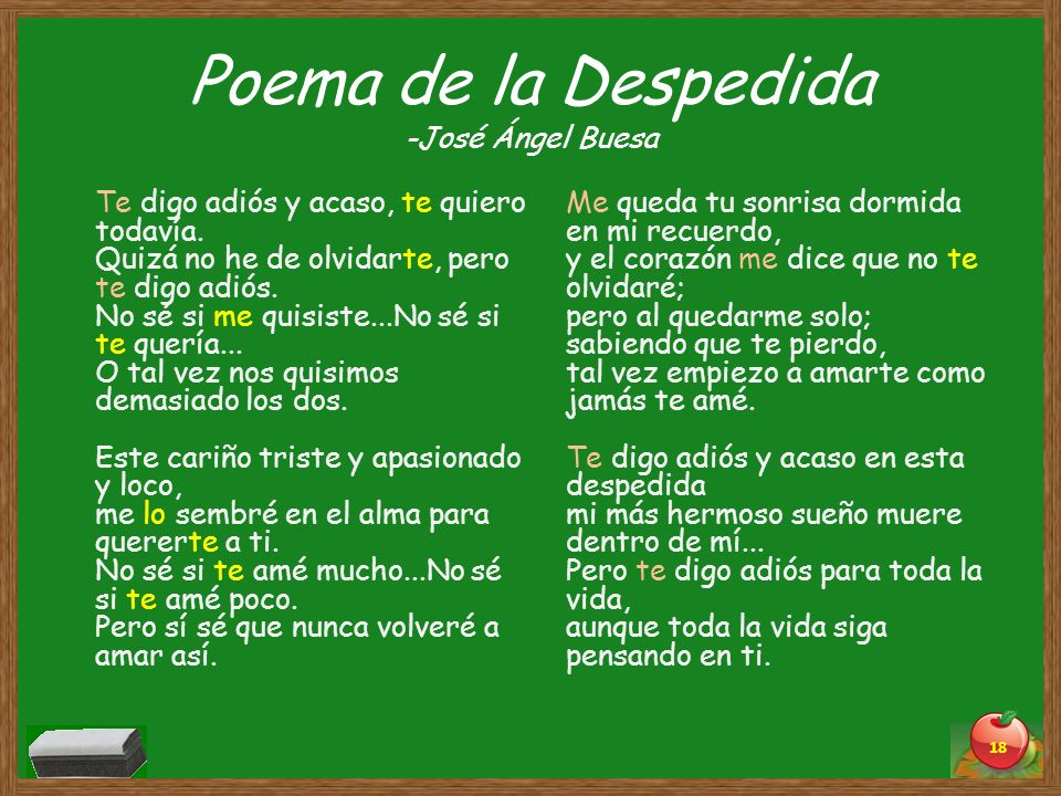 Poema de la Despedida -José Ángel Buesa