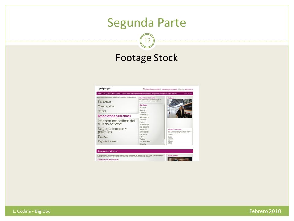Segunda Parte Footage Stock L. Codina - DigiDoc Febrero 2010