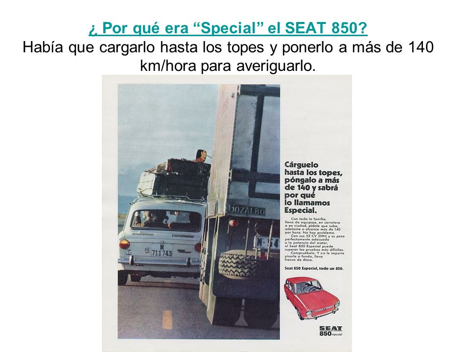 ¿ Por qué era Special el SEAT 850