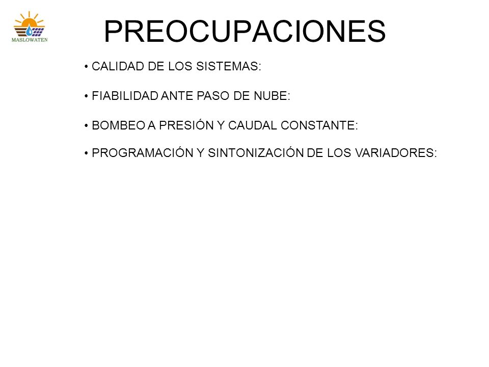 PREOCUPACIONES CALIDAD DE LOS SISTEMAS: FIABILIDAD ANTE PASO DE NUBE: