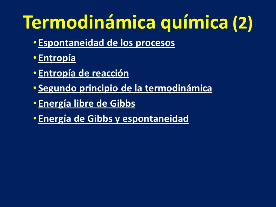 Termodinámica química (2)