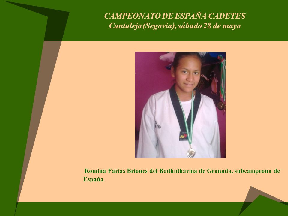 CAMPEONATO DE ESPAÑA CADETES Cantalejo (Segovia), sábado 28 de mayo