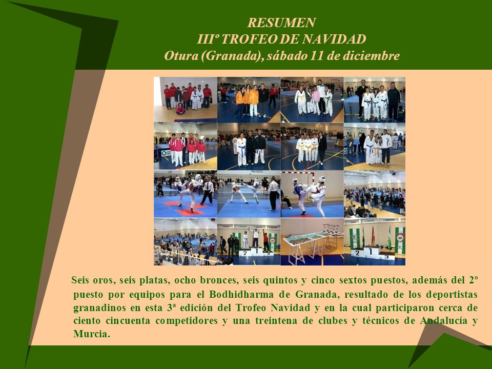 RESUMEN IIIº TROFEO DE NAVIDAD Otura (Granada), sábado 11 de diciembre