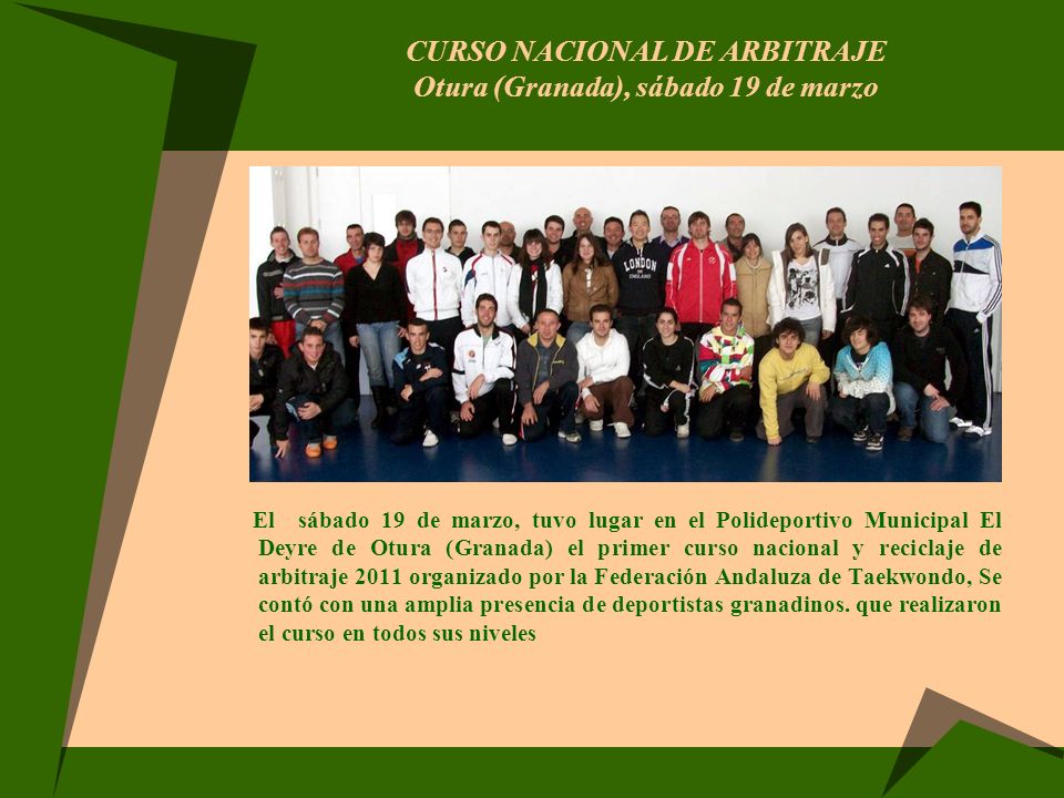Curso Nacional de Arbitraje Otura (Granada), sábado 19 de marzo