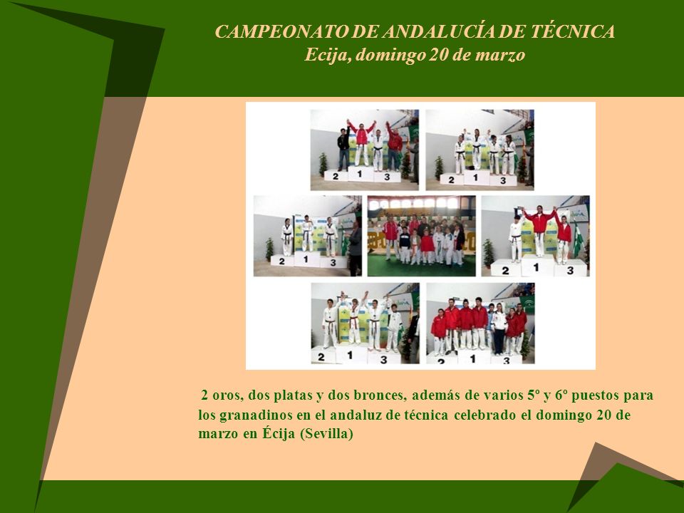 CAMPEONATO DE ANDALUCÍA DE TÉCNICA Ecija, domingo 20 de marzo