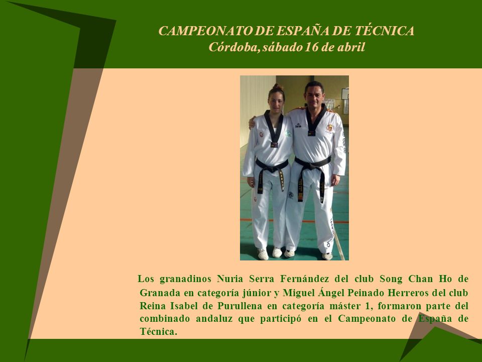 CAMPEONATO DE ESPAÑA DE TÉCNICA Córdoba, sábado 16 de abril