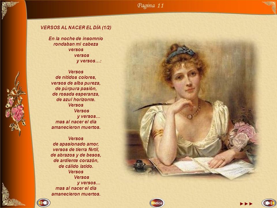 VERSOS AL NACER EL DÍA (1/2) versos de tierra fértil,