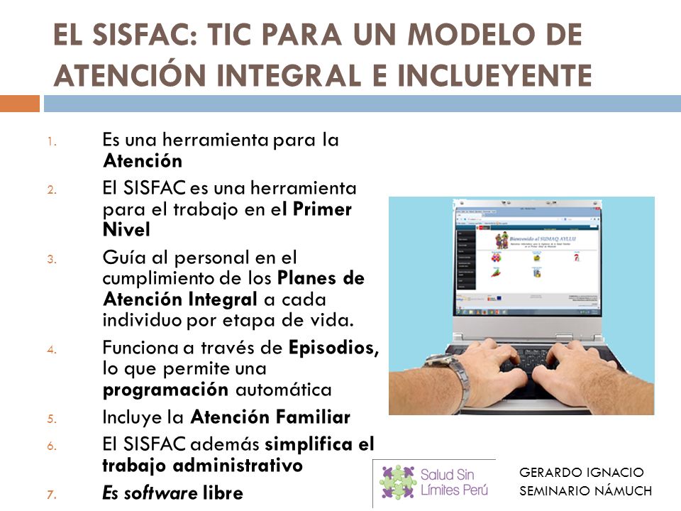 EL SISFAC: TIC PARA UN MODELO DE ATENCIÓN INTEGRAL E INCLUEYENTE
