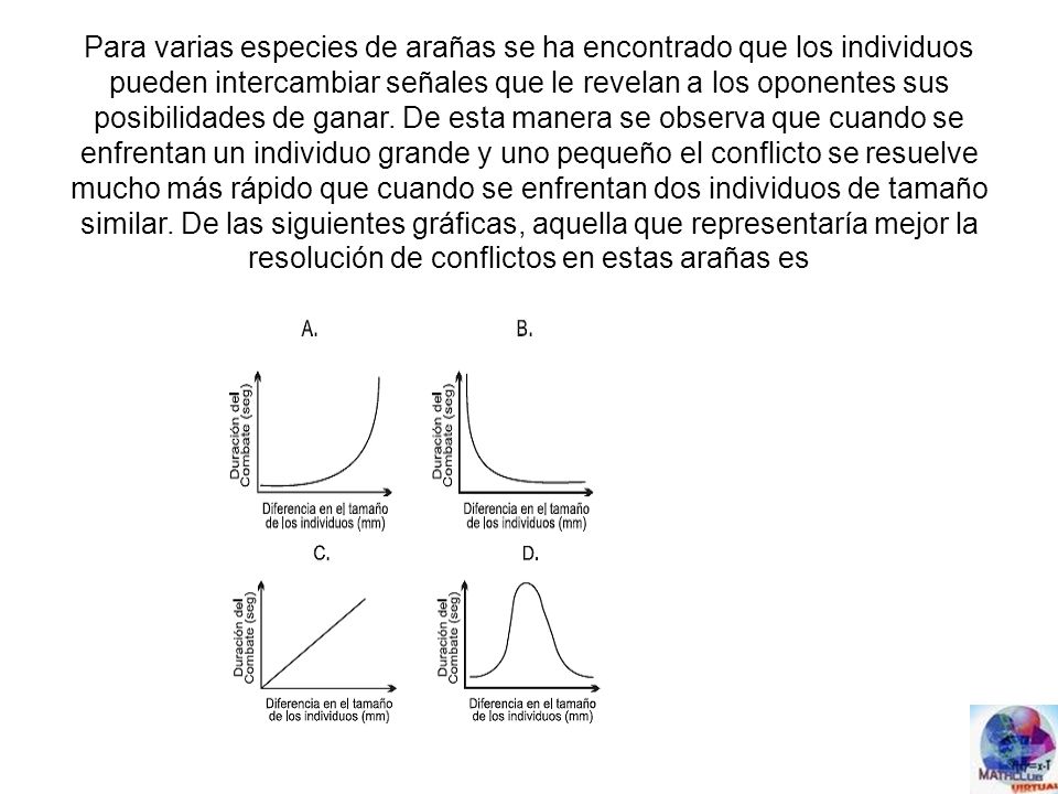 Para varias especies de arañas se ha encontrado que los individuos pueden intercambiar señales que le revelan a los oponentes sus posibilidades de ganar.