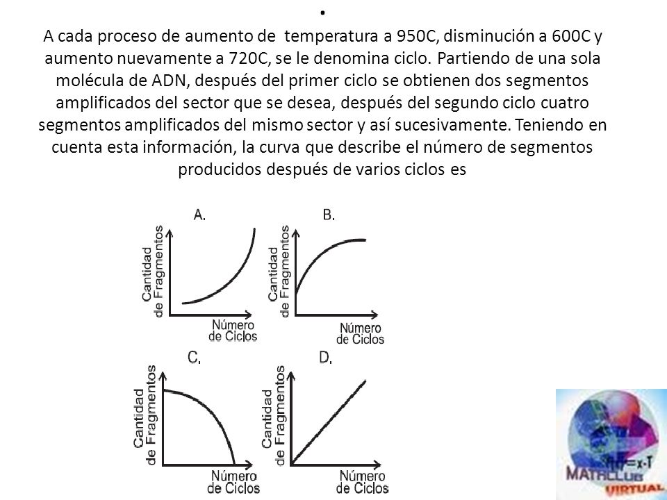 A cada proceso de aumento de temperatura a 950C, disminución a 600C y aumento nuevamente a 720C, se le denomina ciclo.