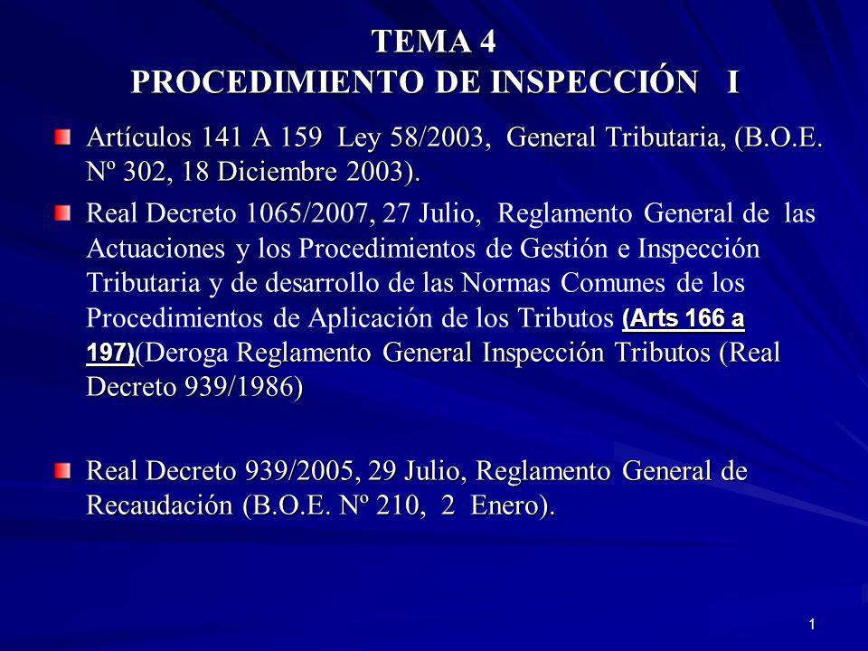 TEMA 4 PROCEDIMIENTO DE INSPECCIÓN I