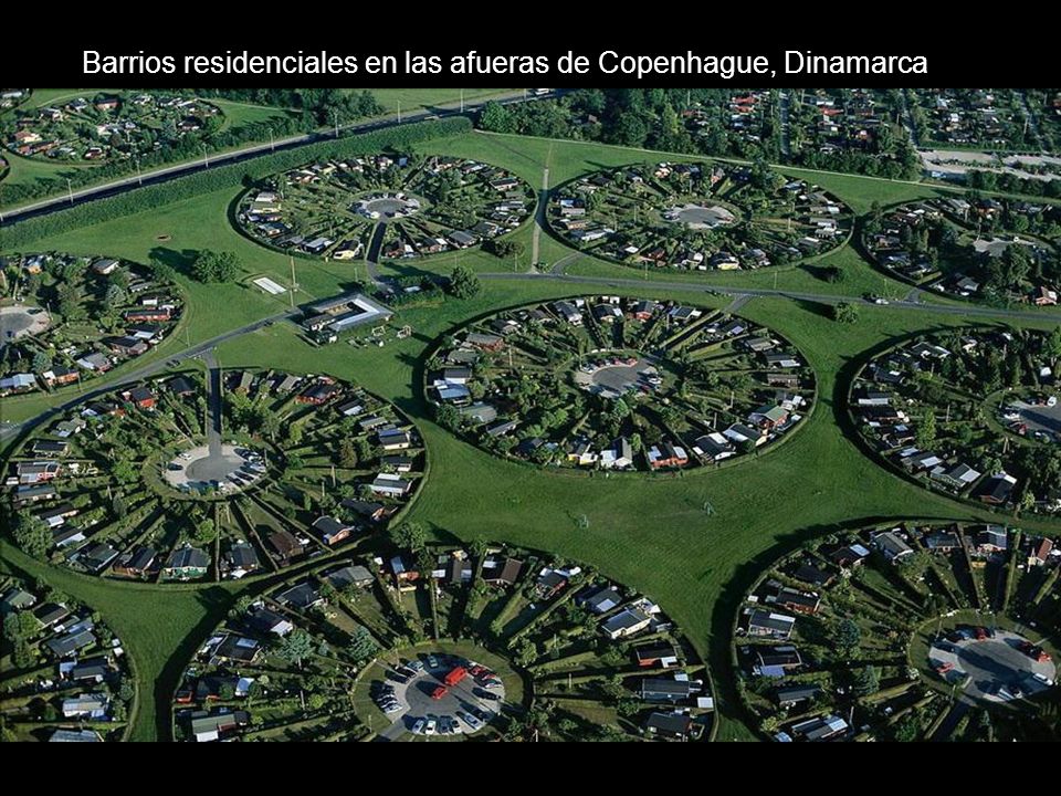 Barrios residenciales en las afueras de Copenhague, Dinamarca