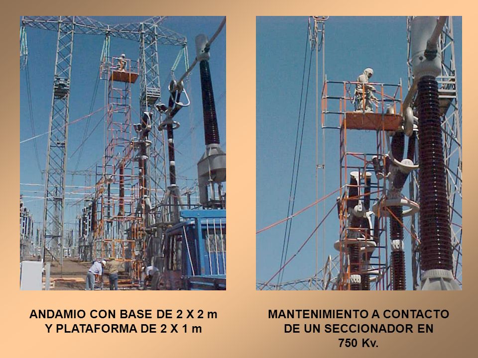ANDAMIO CON BASE DE 2 X 2 m Y PLATAFORMA DE 2 X 1 m
