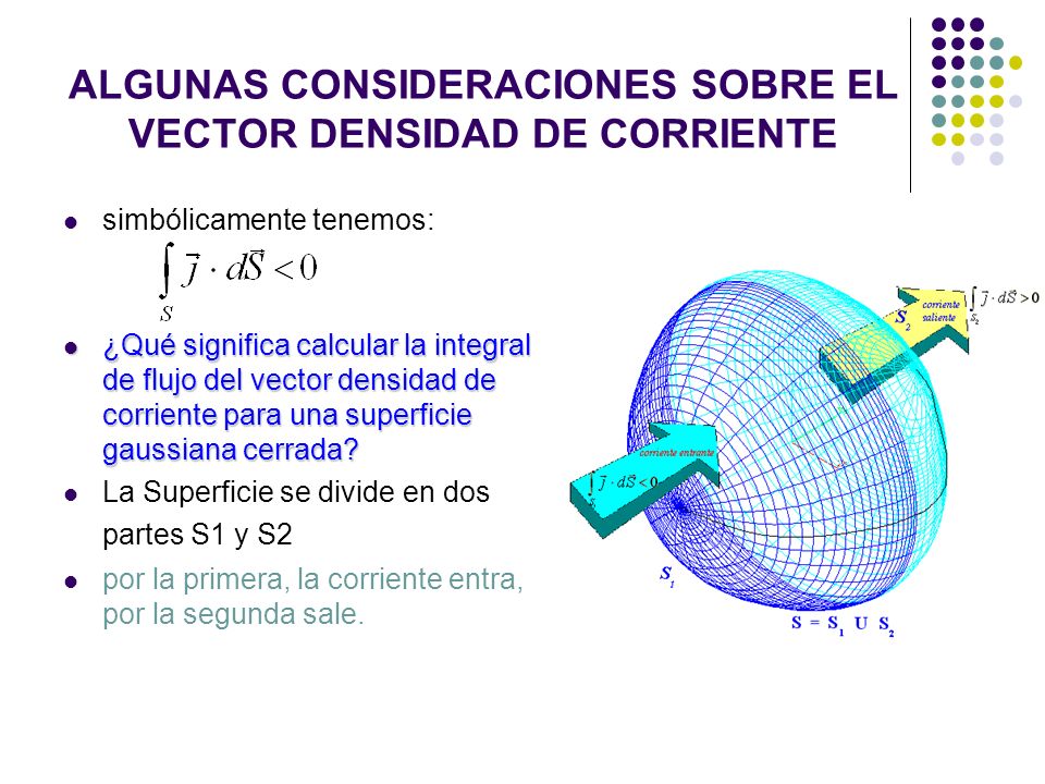 ALGUNAS CONSIDERACIONES SOBRE EL VECTOR DENSIDAD DE CORRIENTE