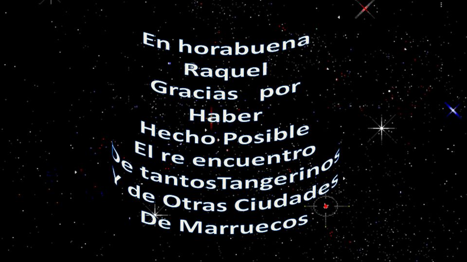 En horabuena Raquel. Gracias por. Haber. Hecho Posible. El re encuentro. De tantosTangerinos.