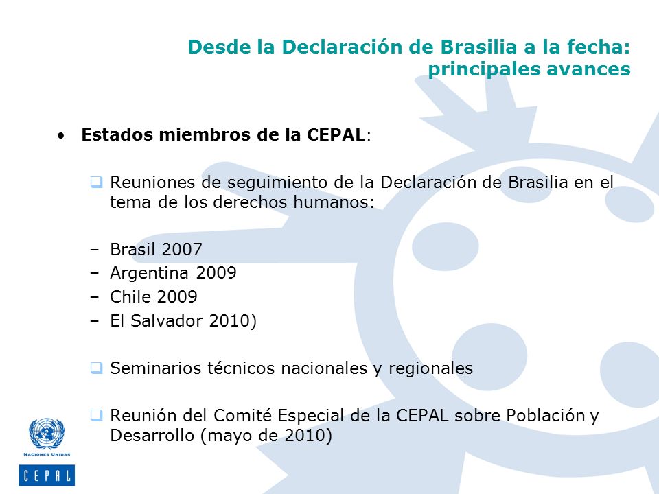 Desde la Declaración de Brasilia a la fecha: principales avances