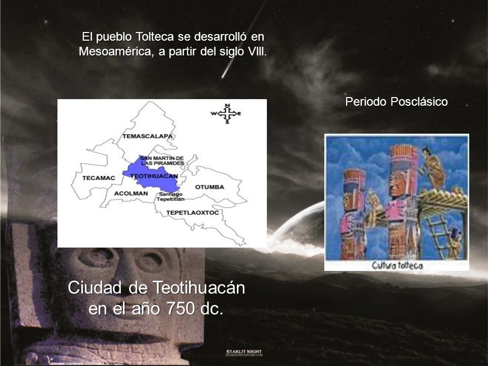 Ciudad de Teotihuacán en el año 750 dc.