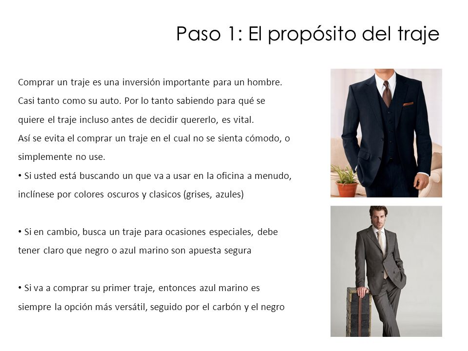 Paso 1: El propósito del traje
