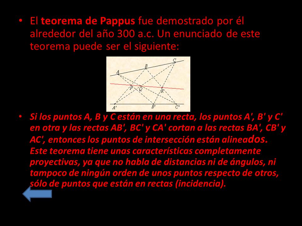 El teorema de Pappus fue demostrado por él alrededor del año 300 a. c