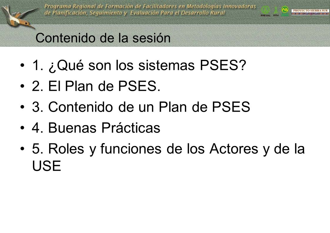 1. ¿Qué son los sistemas PSES 2. El Plan de PSES.