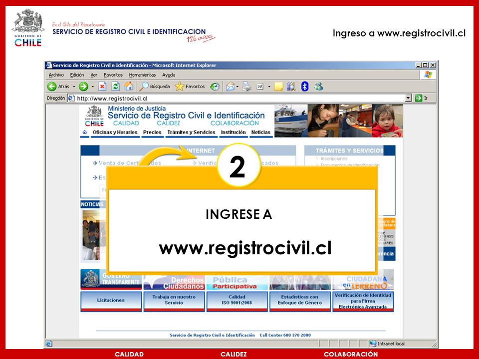 Ingreso a   CALIDAD CALIDEZ COLABORACIÓN