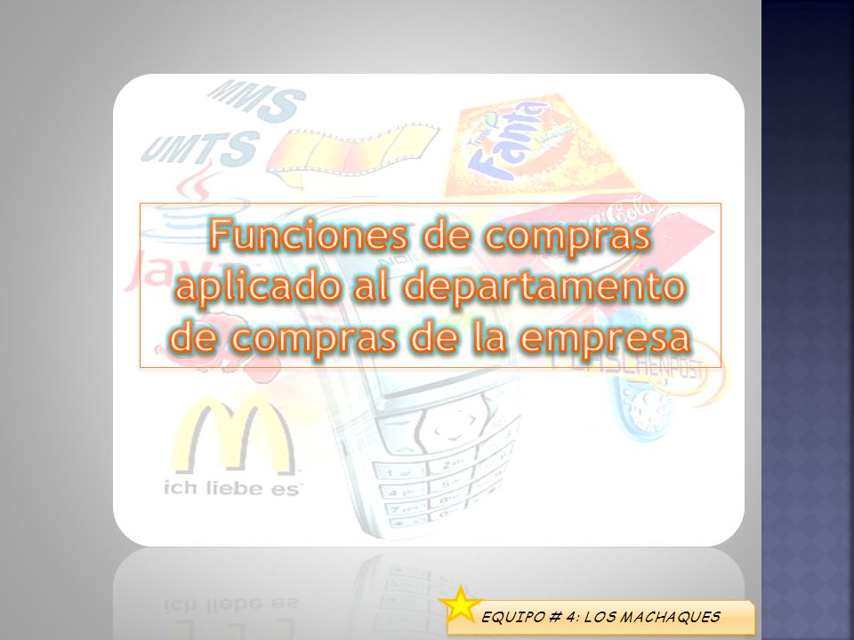 Funciones de compras aplicado al departamento de compras de la empresa