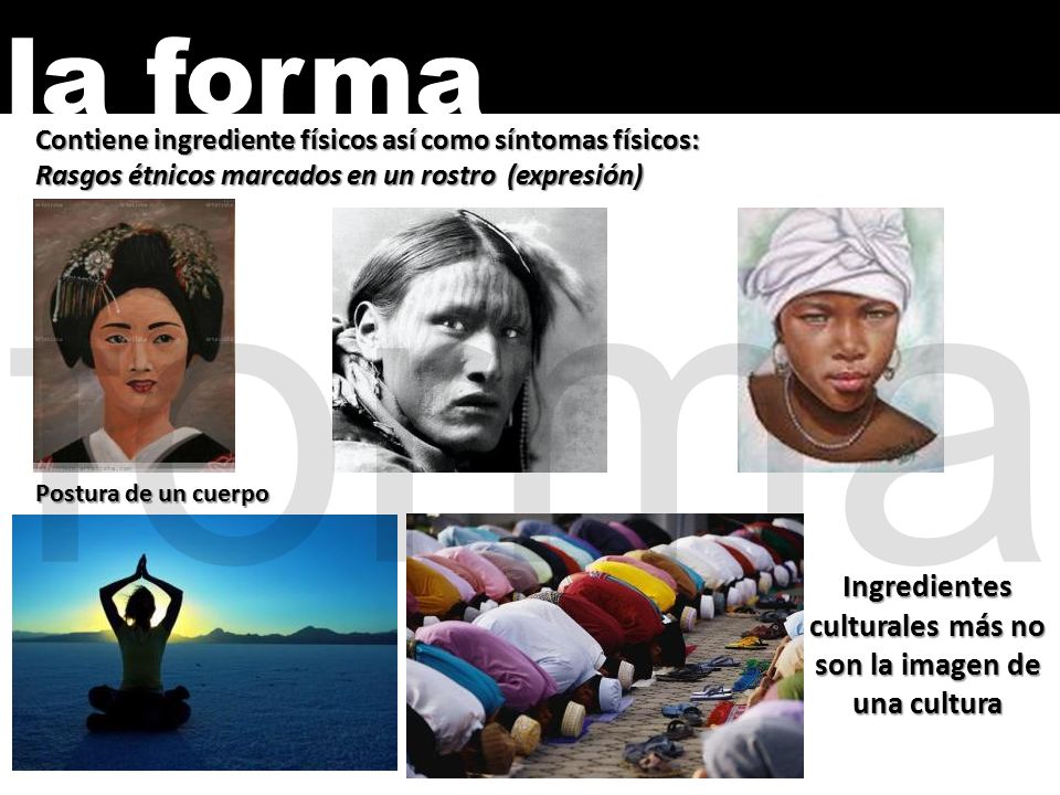 Ingredientes culturales más no son la imagen de una cultura