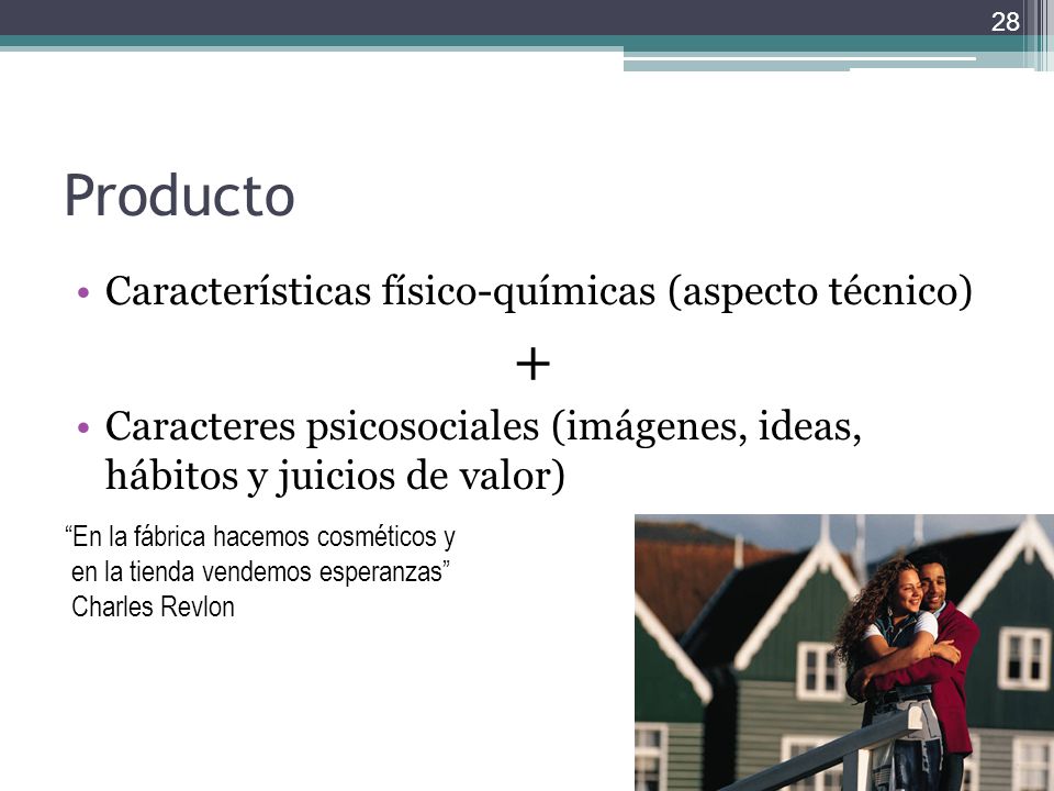 + Producto Características físico-químicas (aspecto técnico)