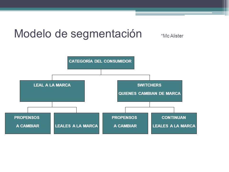 Modelo de segmentación *Mc Alister