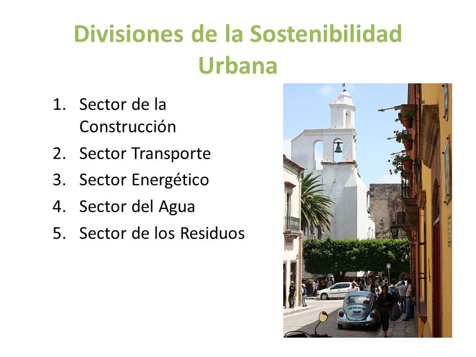 Divisiones de la Sostenibilidad Urbana