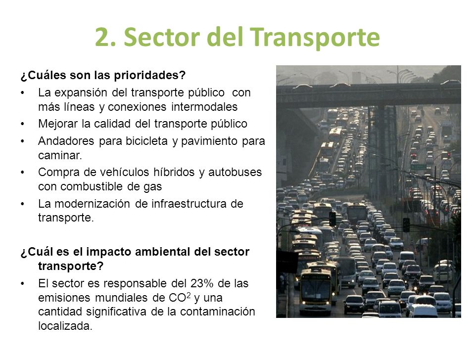 2. Sector del Transporte ¿Cuáles son las prioridades