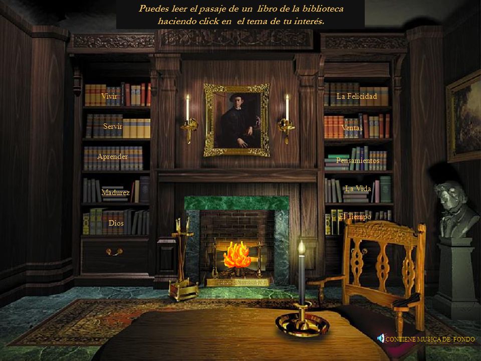 Puedes leer el pasaje de un libro de la biblioteca haciendo click en el tema de tu interés.