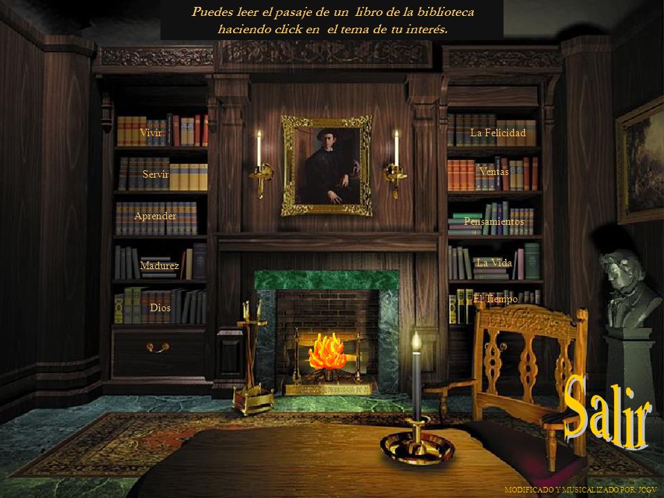 Puedes leer el pasaje de un libro de la biblioteca haciendo click en el tema de tu interés.