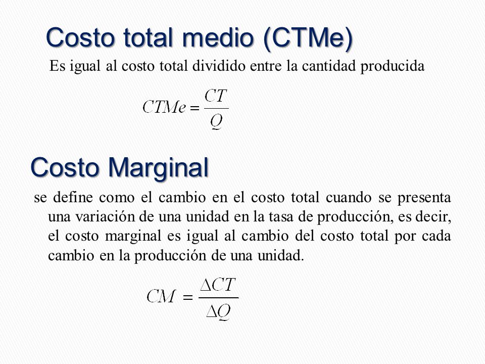Costo total medio (CTMe)
