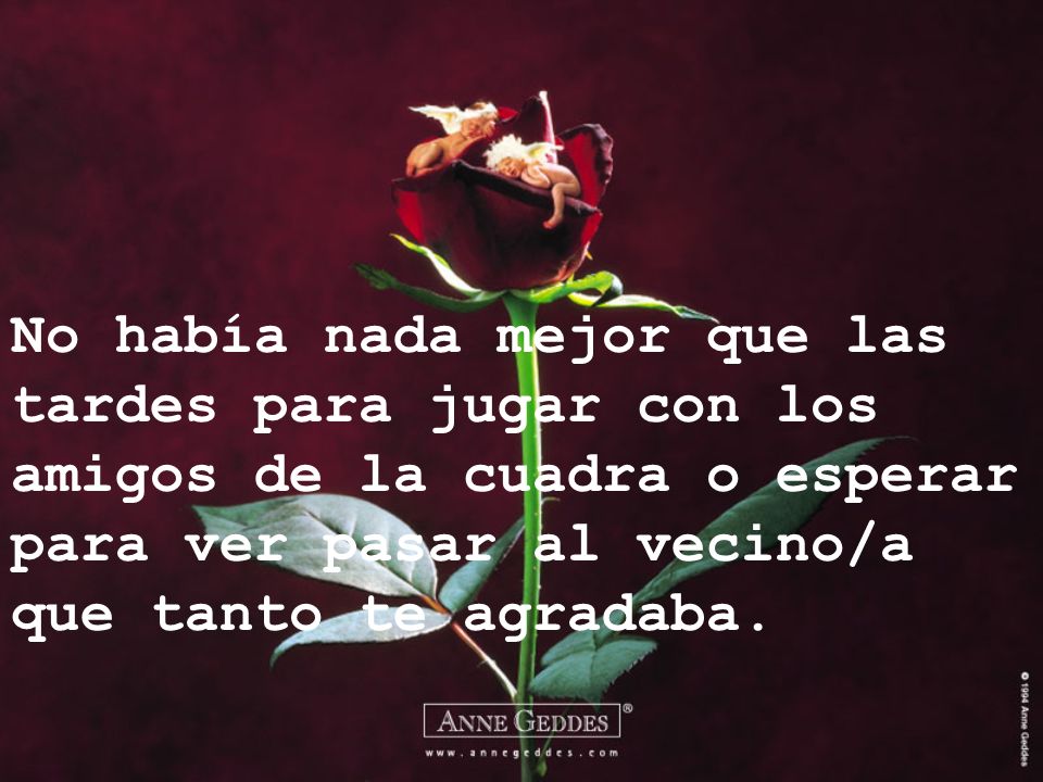 No había nada mejor que las tardes para jugar con los amigos de la cuadra o esperar para ver pasar al vecino/a que tanto te agradaba.