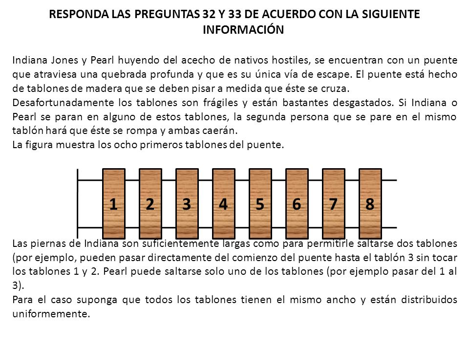 RESPONDA LAS PREGUNTAS 32 Y 33 DE ACUERDO CON LA SIGUIENTE INFORMACIÓN