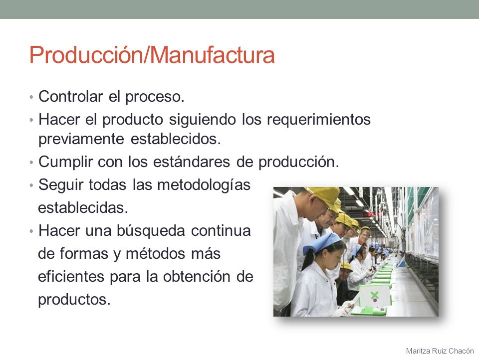Producción/Manufactura