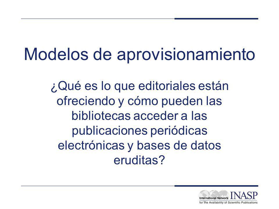 Modelos de aprovisionamiento