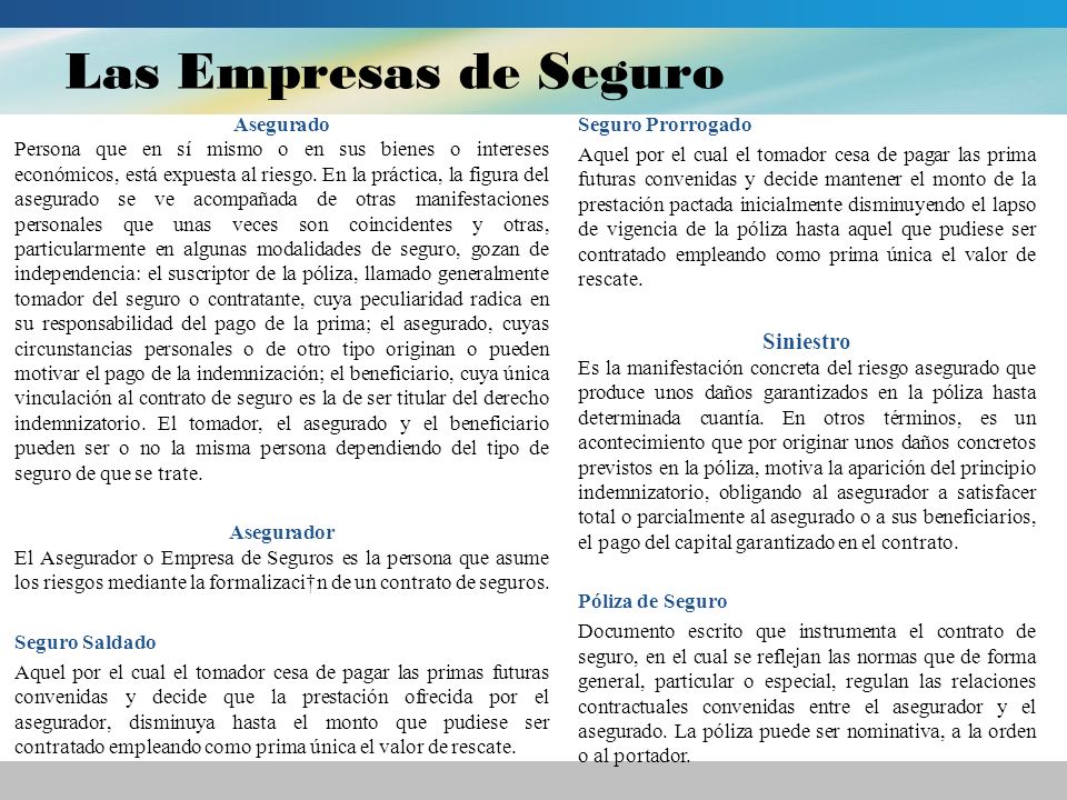 Las Empresas de Seguro