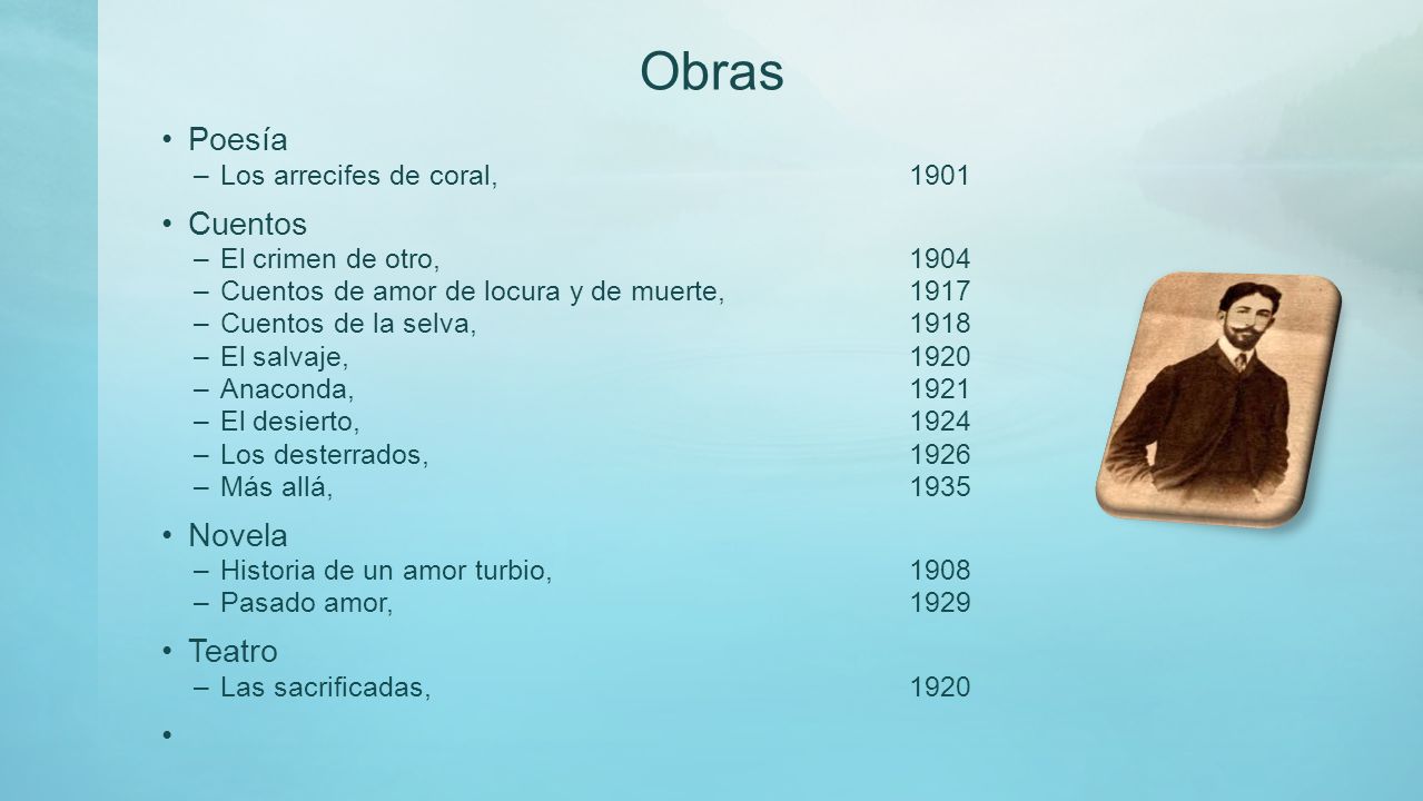 Obras Poesía Cuentos Novela Teatro Los arrecifes de coral, 1901