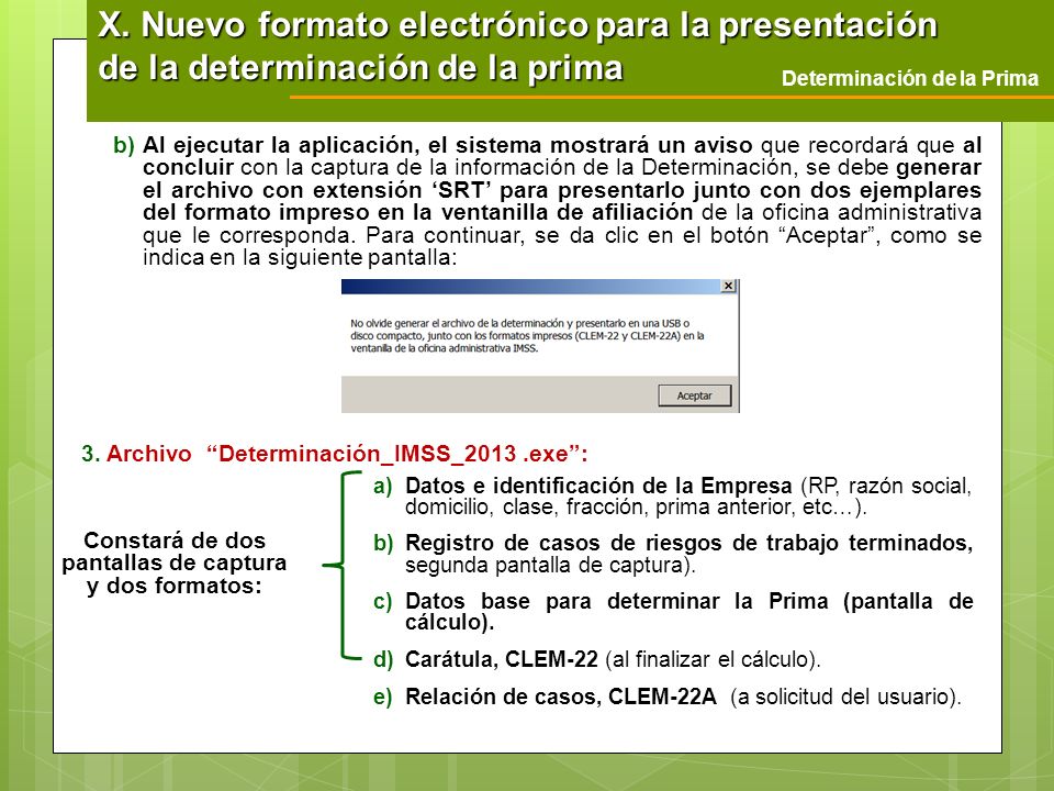 Constará de dos pantallas de captura y dos formatos: