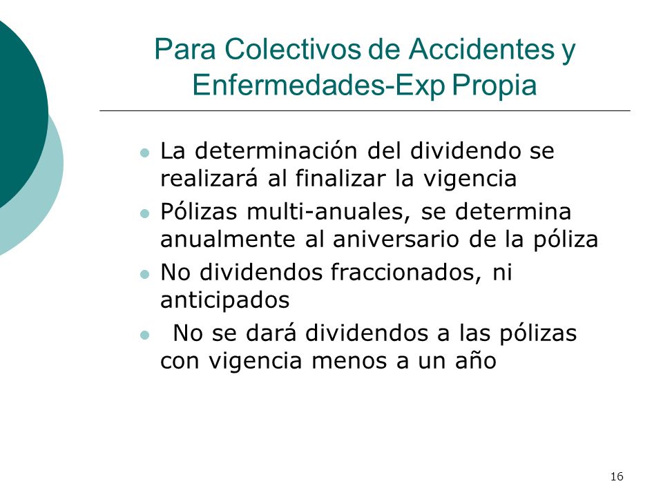 Para Colectivos de Accidentes y Enfermedades-Exp Propia