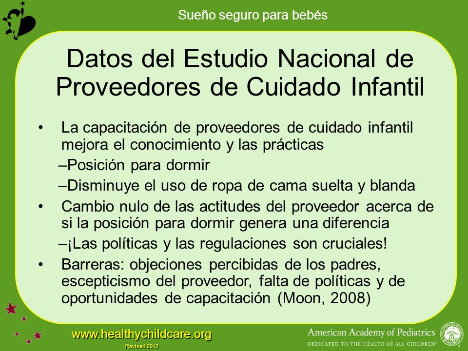 Datos del Estudio Nacional de Proveedores de Cuidado Infantil