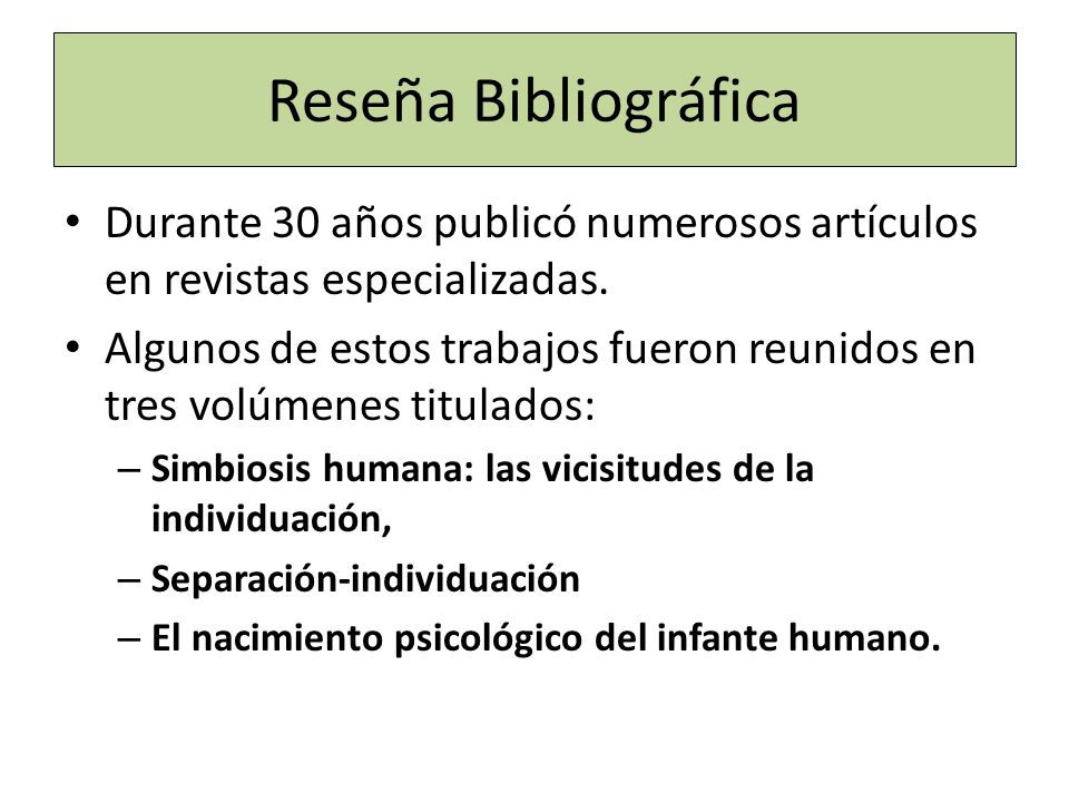 Reseña Bibliográfica Durante 30 años publicó numerosos artículos en revistas especializadas.