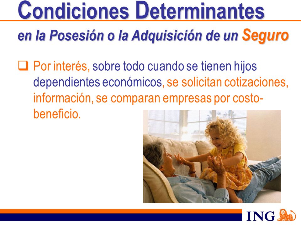 Condiciones Determinantes en la Posesión o la Adquisición de un Seguro