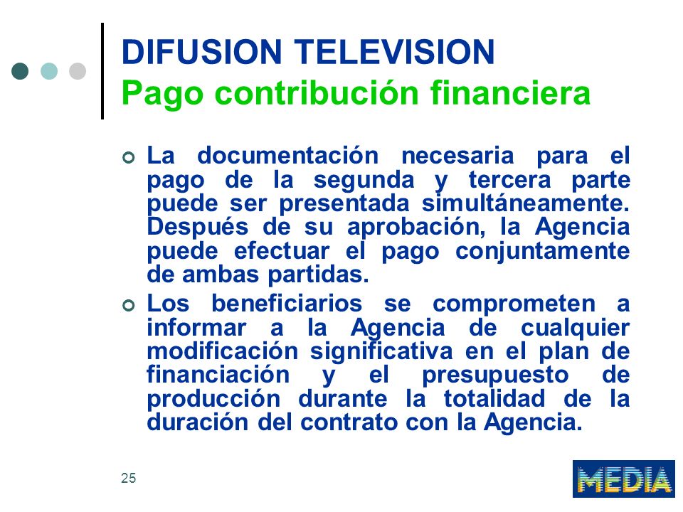DIFUSION TELEVISION Pago contribución financiera