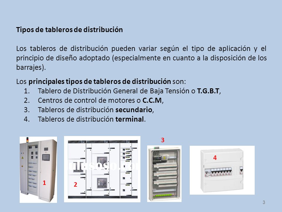 Tipos de tableros de distribución